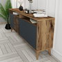 Hanah Home Milan Consola Nogal y Antracita
